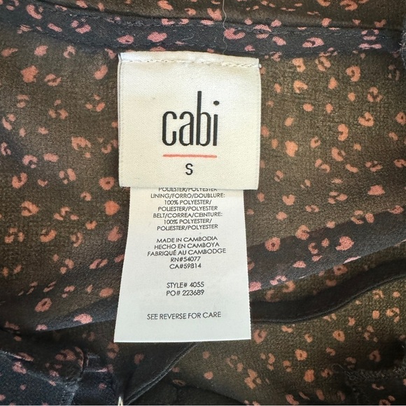 CAbi Prowl Dress 2 Piece Animal Leopard Print Belted Womens Size S Knee Length - Picture 14 of 16